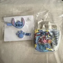 シークレットミニトート　ヘアクリップ　2個セット　肉球シリーズ　スティッチ