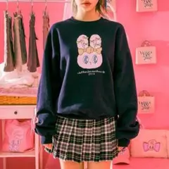 estherloveschuu エスターバニー スウェット ネイビー Y2K