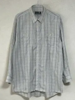GASSCONEY ガスコニー チェック長袖シャツ LLサイズ ベージュ/ブルー