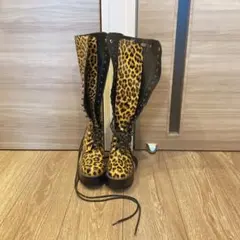 【ROC】編み上げ ロングブーツ