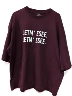 WEGO ボルドー Mサイズ ロゴプリントTシャツ