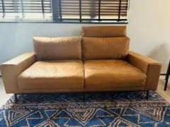 【超美品】クラッシュゲート　プルート2.5人掛けソファ　ヘッドレスト×1
