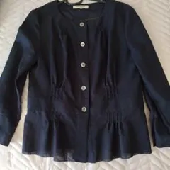 （美品）ポールスチュ゙アート薄手のジャケット紺色のサムネイル