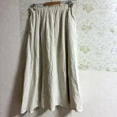 サマンサモスモス　ナチュラル　綿　スカート　ポケット付き　フリーサイズ