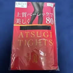 ATSUGI 80デニールタイツ L-LL ブラック
