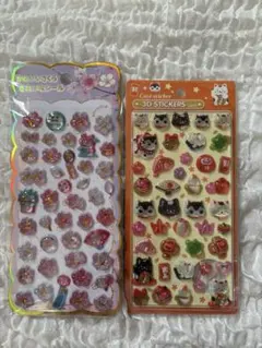 3Dステッカー2枚セット　和柄