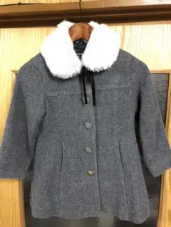 コムサ イズム キッズ ウールコート ラビットファー付き サイズ120