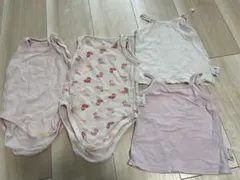 ベビー肌着4点セット メッシュ ピンク ホワイト　80センチ　ユニクロ