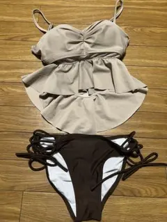セパレート水着 ベージュ・ブラウン