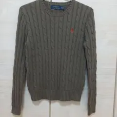 Polo Ralph Lauren ケーブルニットセーターXS オリーブグリーン