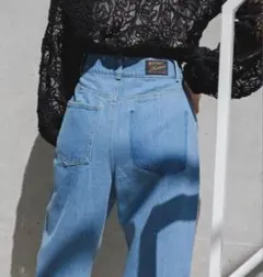 Kastane ハイウエスト ストレートデニム