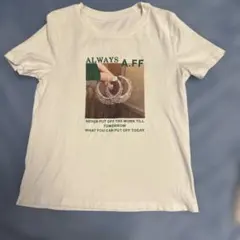 ALWAYS A.F.F メッセージTシャツ ホワイト