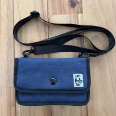 【CHUMS】ショルダーポーチ サコッシュ ネイビー スウェット生地 チャムス