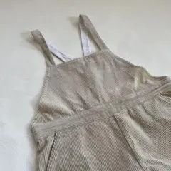 ｕｓｅｄ　フレンチコーデュロイ 太うね　ハンドメイド　オーバーオール　１４０㎝