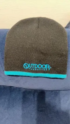 OUTDOOR PRODUCTS ビーニー帽子 黒と青