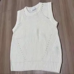 最終価格Vis♪ホワイトニットベストのサムネイル