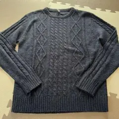 used ケーブル編みニットプルオーバー