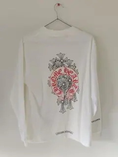 CHROME HEARTS 長袖 Tシャツ ホワイト レッドプリント