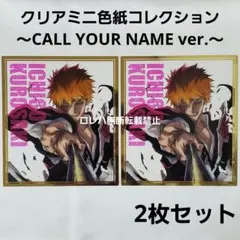 BLEACH WORLD クリア色紙 CALL YOUR NAME 黒崎一護2枚
