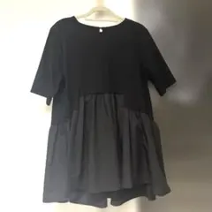 OPAQUE.CLIP ペプラムドッキングカットソー ブラック　38 Mサイズのサムネイル