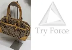 COACH トートバッグ キャンバス レザー ベージュ シグネチャー