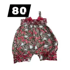 ハローキティ レオパード柄ロンパース 80