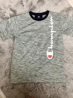Champion ロゴ Tシャツ 160サイズ グレー/ネイビー スポーツ着
