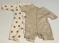 新生児 ロンパース、カバーオール 2枚セット