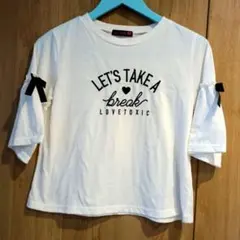 Lovetoxic 半袖 Tシャツ Mサイズ ホワイト リボン