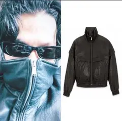 黒 レザー ジャケット バルーンシルエット　常田大希