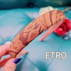 ETRO　カチューシャ　ヘアバンド　　ペイズリーブラウンのサムネイル