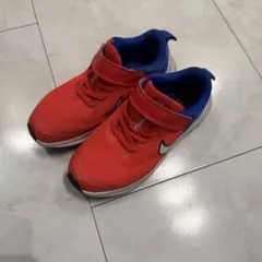 Nike 赤青 スニーカー ベルクロ　19㎝