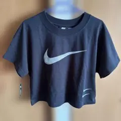 新品未使用タグ付き　NIKE クロップド丈 Tシャツ ブラック Lサイズ