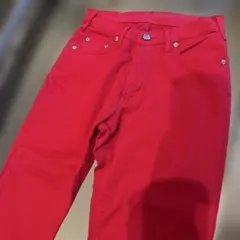 シマロンレディース フレアデニムパンツ レッドのサムネイル