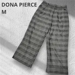 DONA PIERCE グレンチェック柄 ワイドパンツ M ウエストゴム入り
