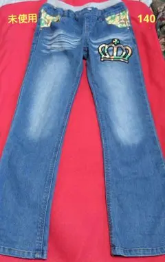 未使用ベビードール１４０デニムロングパンツ　匿名配送