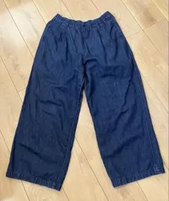 無印良品　デニム風ワイドパンツ Mサイズ