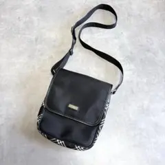 BURBERRY BLACK LABEL ショルダーバッグ ノバチェック 黒