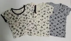 肌着 半袖 3枚セット ミッキー ディズニー どうぶつ アニマル Tシャツ