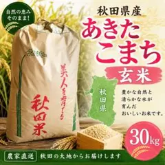 秋田県産 あきたこまち R7年度産 玄米30キロのサムネイル