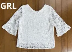 GRL グレイル 総レース ブラウス ホワイト Lサイズ tw607
