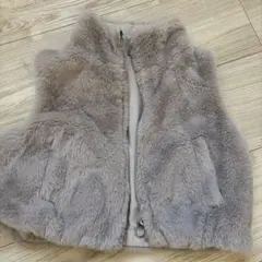 ベビー HK WORKS LONDON グレー ファーベスト 90cm ベスト