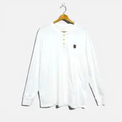 LAND'S END ロンT 長袖　白　カットソー XL メンズ　ヘンリーネックのサムネイル