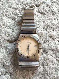 OMEGA オメガ コンステレーション デイト クオーツ メンズ腕時計 シルバー