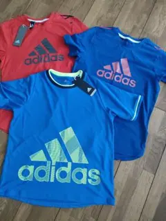 adidas Tシャツ 160cm 赤 青 3枚セット