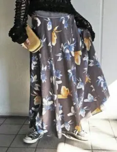 TODAYFUL ロングスカート フラワー