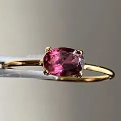 ピンクトルマリンのオーバルファセットリング260208