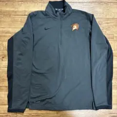 NIKE ナイキ カレッジ系 チームロゴ ハーフジップ スウェット メンズS古着