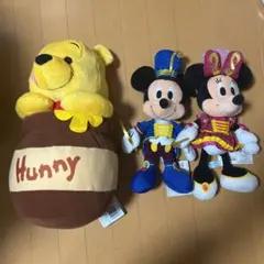 くまのプーさん＆ミッキー、ミニーぬいぐるみ