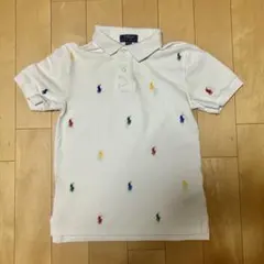 POLO ラルフローレン　刺繍入りホワイトポロシャツ